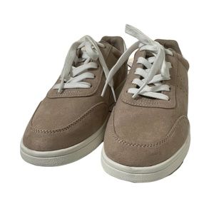 Old Navy Classic Light Taupe Suede Sneakers Size 8